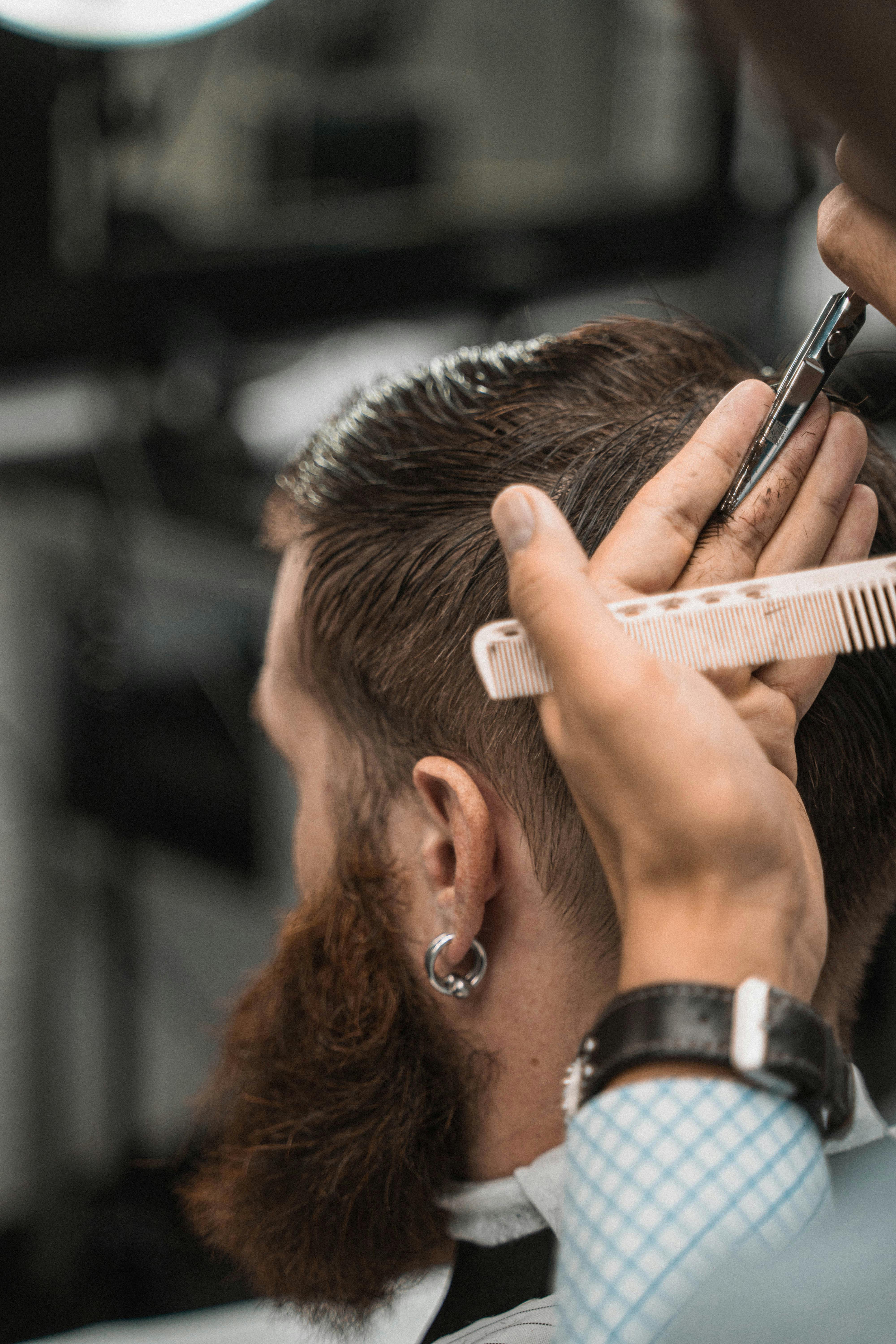 Scissors and comb styling