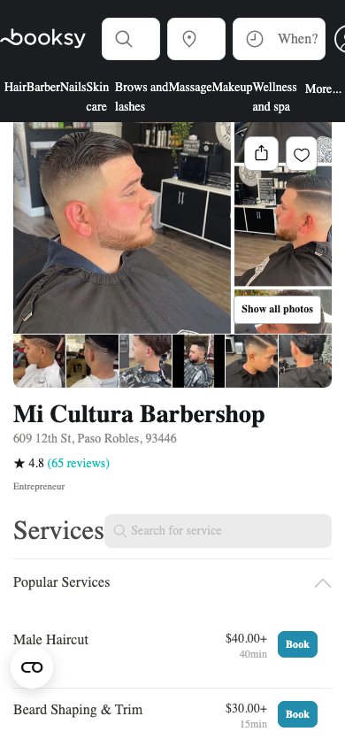 Mi Cultura Barbershop mobile