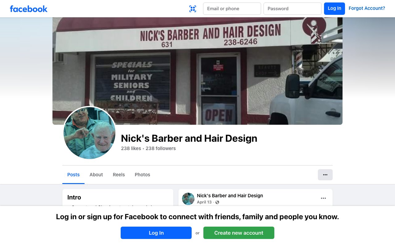 Nick's Barber and Hair Design desktop