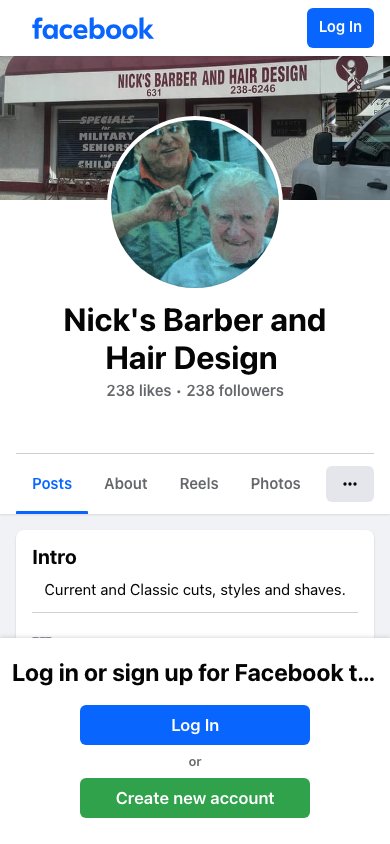 Nick's Barber and Hair Design mobile