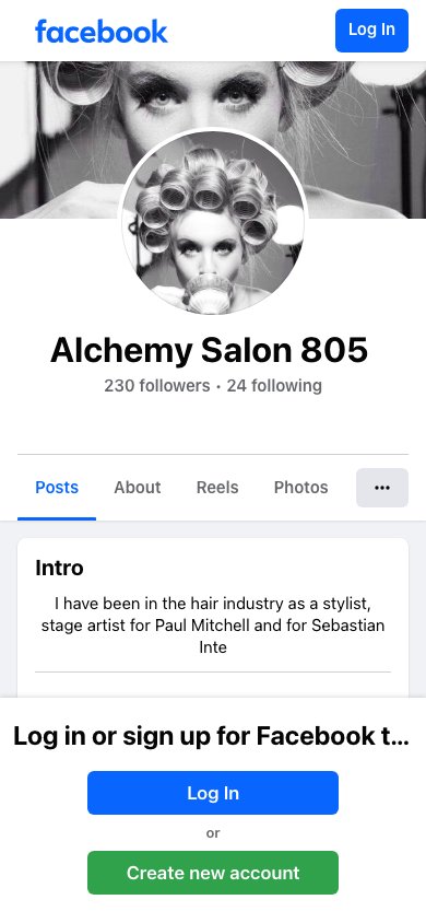 Alchemy Salon 805 mobile