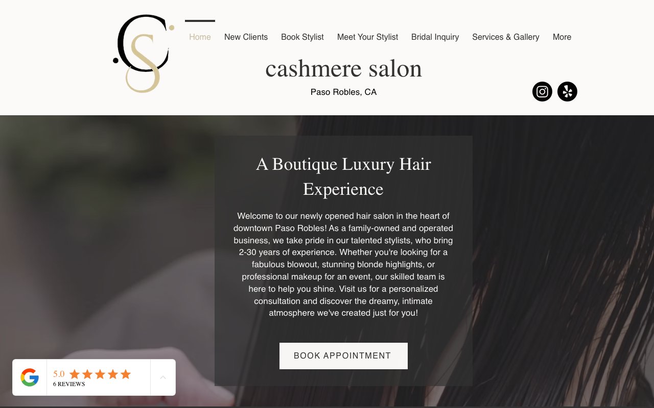 Cashmere Salon desktop