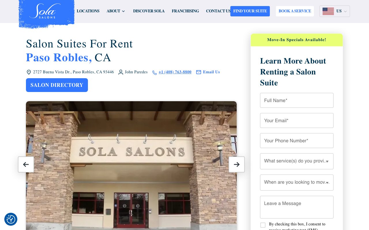 Sola Salons Paso Robles desktop